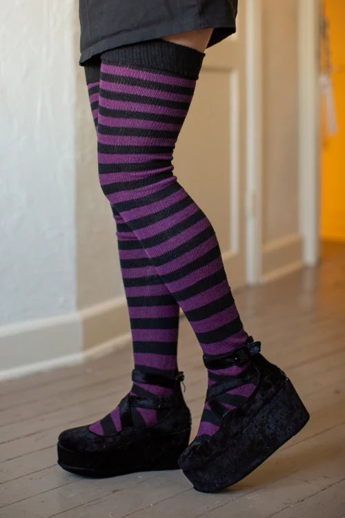 Super Stripes Thigh High Socks - Image 9