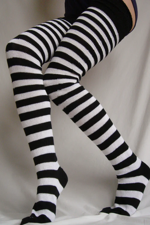 Super Stripes Longer Thigh High Socks - Image 10