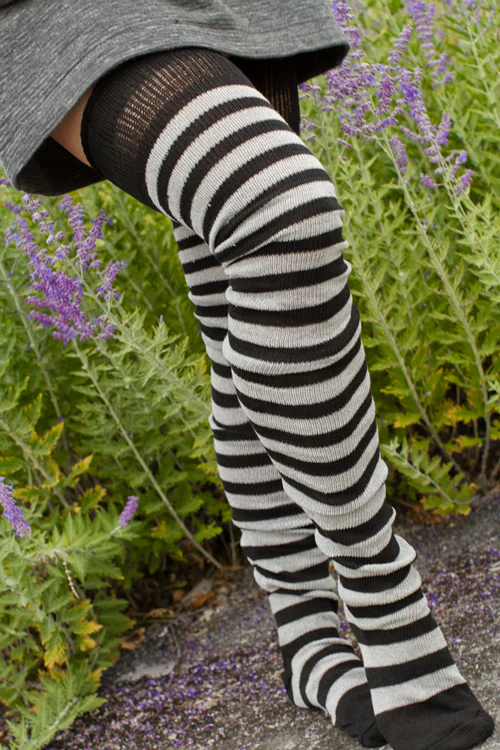Super Stripes Longer Thigh High Socks - Image 2