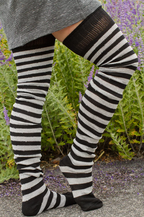 Super Stripes Longer Thigh High Socks - Image 3