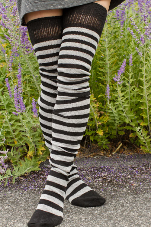 Super Stripes Longer Thigh High Socks - Image 4