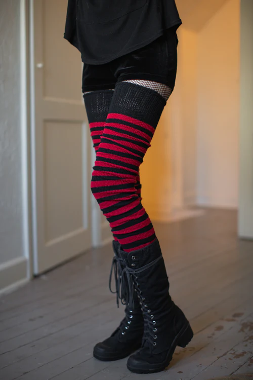 Super Stripes Longer Thigh High Socks - Image 6