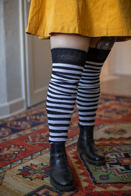 Super Stripes Longer Thigh High Socks - Image 9