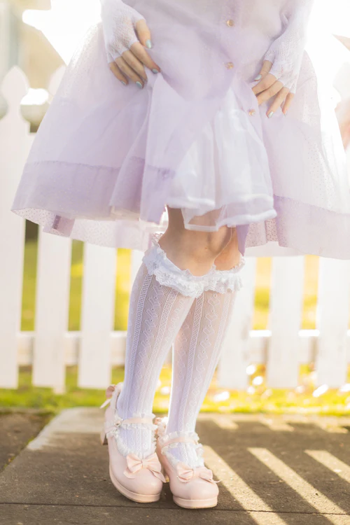 Sweetheart Ruffle Cuff Knee High