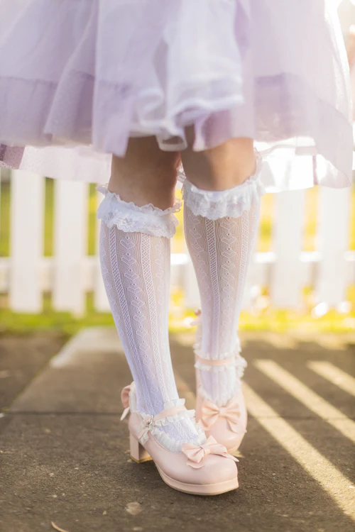 Sweetheart Ruffle Cuff Knee High - Image 3