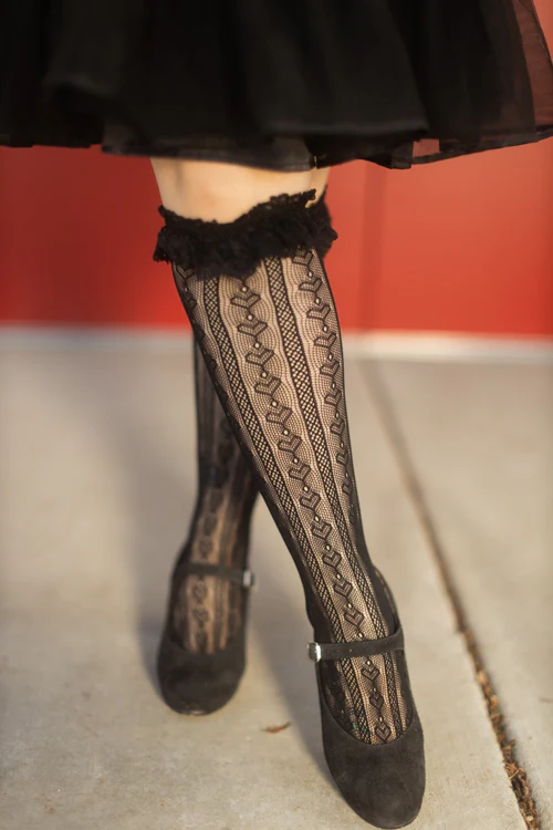Sweetheart Ruffle Cuff Knee High - Image 8
