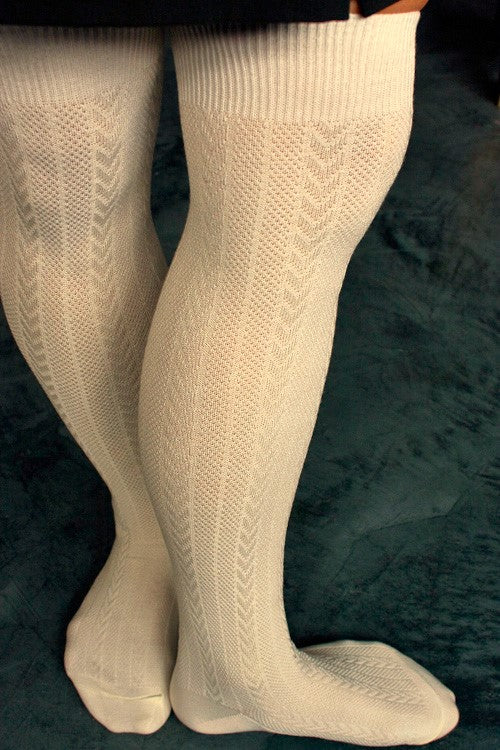 Textured Cable Acrylic Over the Knee - Image 7
