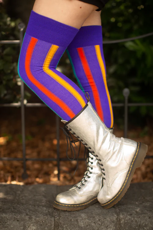 Thigh's the Limit Vertical Striped Socks - Image 3