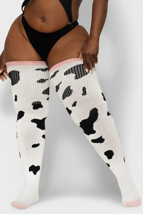 Thunda Thighs Cow Print Thigh Highs - Image 4