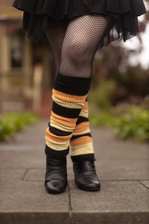 Trick or Treat Stripes Warmers - Image 2