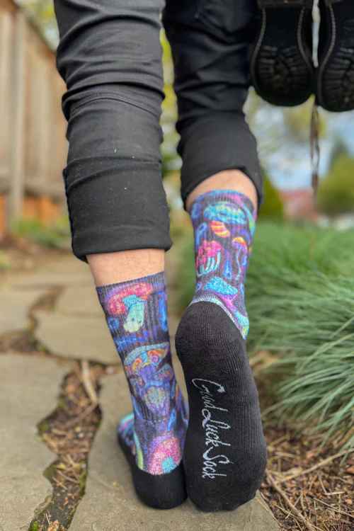 Trippy Mushrooms Printed Crew - Image 4
