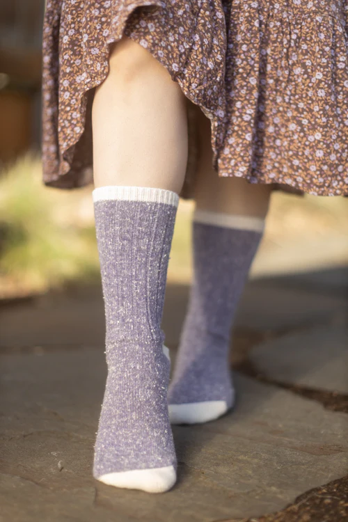 Tweed Knit Crew Socks - Image 11