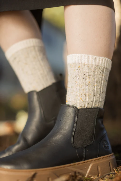 Tweed Knit Crew Socks - Image 13
