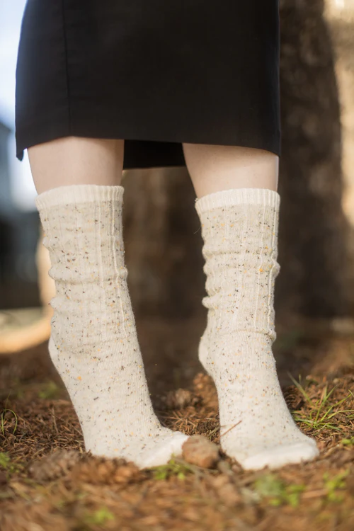 Tweed Knit Crew Socks - Image 14