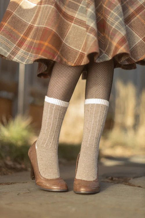 Tweed Knit Crew Socks - Image 17
