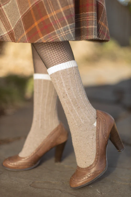 Tweed Knit Crew Socks - Image 18