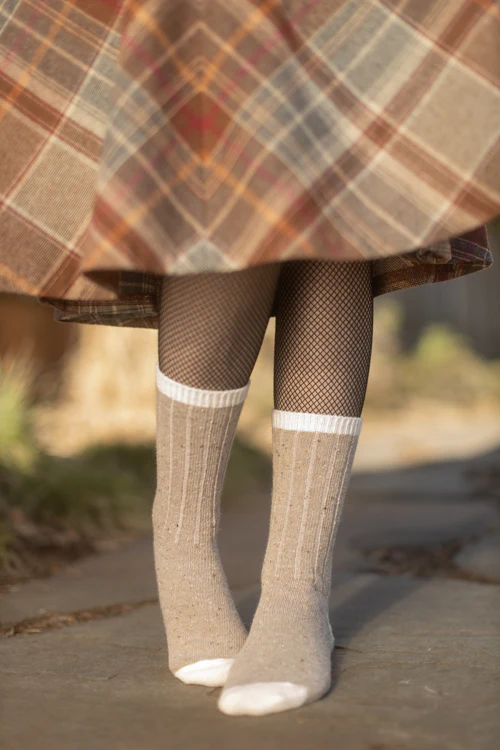 Tweed Knit Crew Socks - Image 19