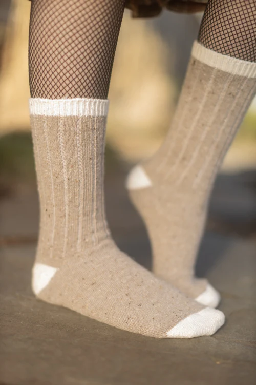Tweed Knit Crew Socks - Image 20