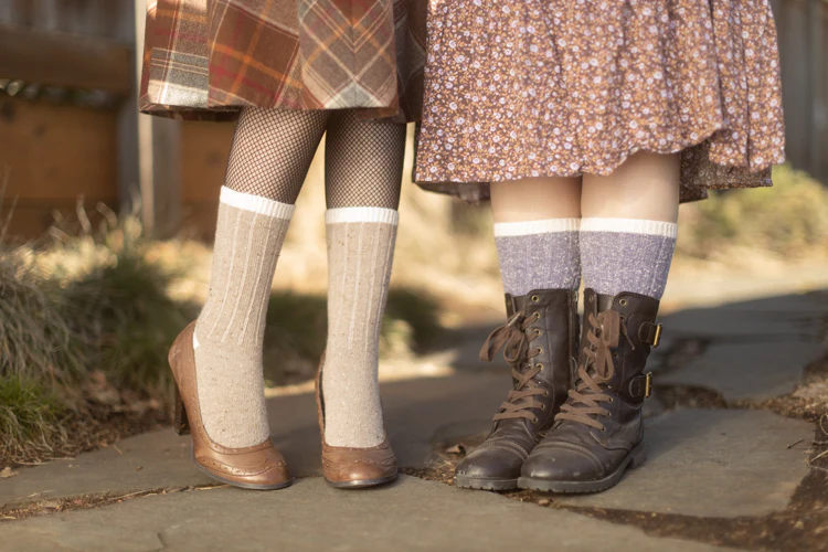 Tweed Knit Crew Socks - Image 21
