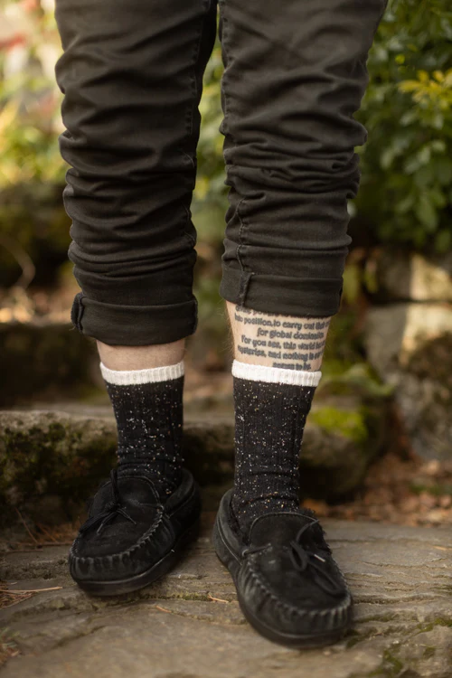Tweed Knit Crew Socks - Image 4