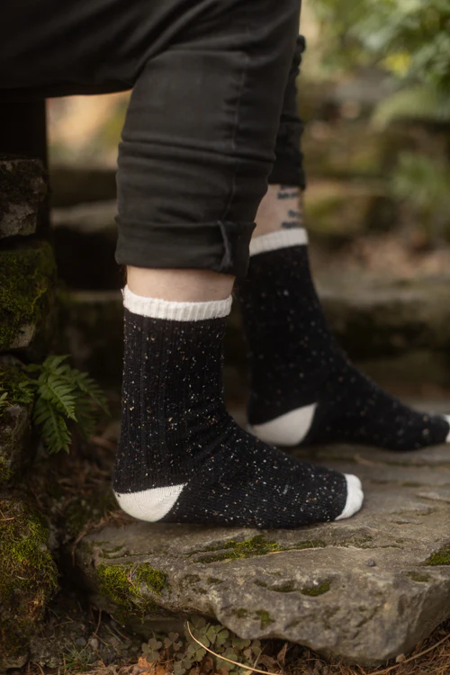 Tweed Knit Crew Socks - Image 5