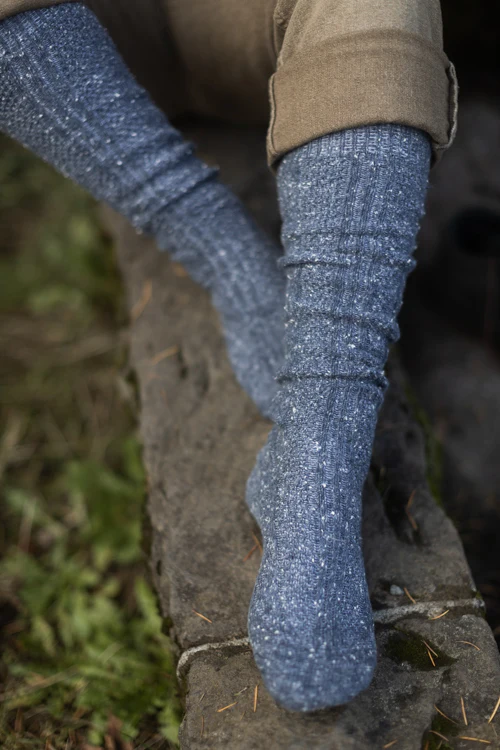 Tweed Knit Diamond Rib Socks - Image 11