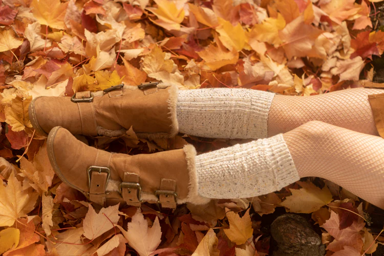Tweed Knit Diamond Rib Socks - Image 18