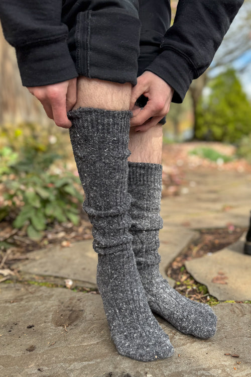 Tweed Knit Diamond Rib Socks - Image 20