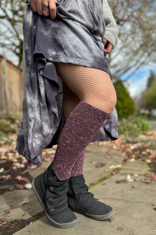 Tweed Knit Diamond Rib Socks - Image 22