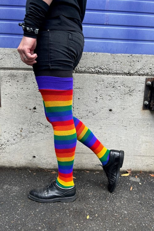 XL Foot Longer Radiant Rainbow Extraordinary Socks - Image 4