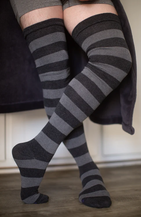 XXL Foot Longer Striped Extraordinary Thigh High - Image 4